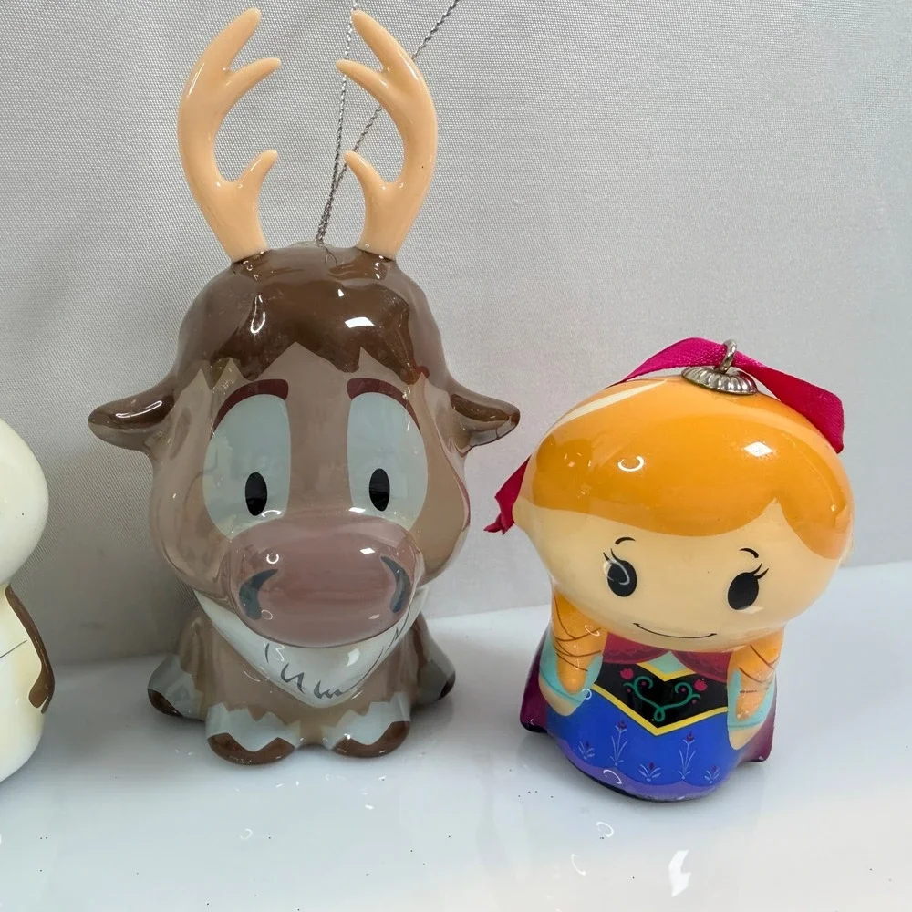Hallmark Disney Frozen Decoupage Ornaments Set 4 Anna Elsa Olaf Sven